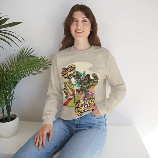 Orcs Don't Do Yoga - Sweatshirt - GeekyGearing