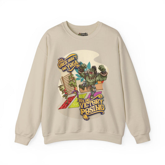 Orcs Don't Do Yoga - Sweatshirt - GeekyGearing