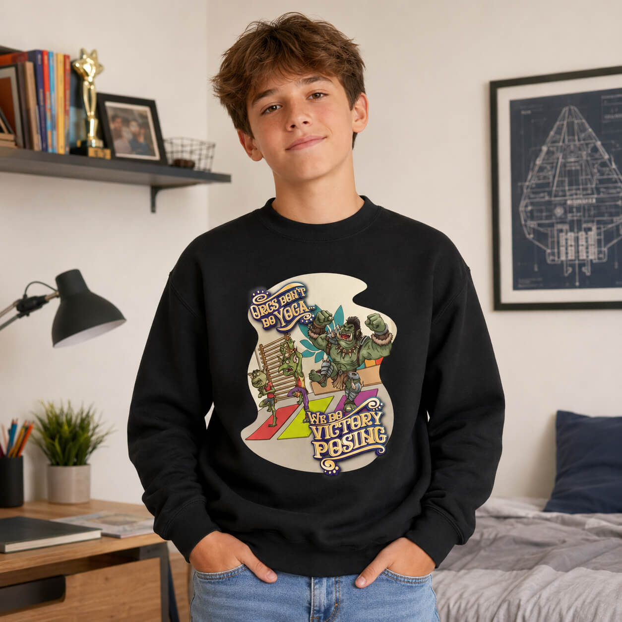 Orcs Don't Do Yoga - Youth Sweatshirt